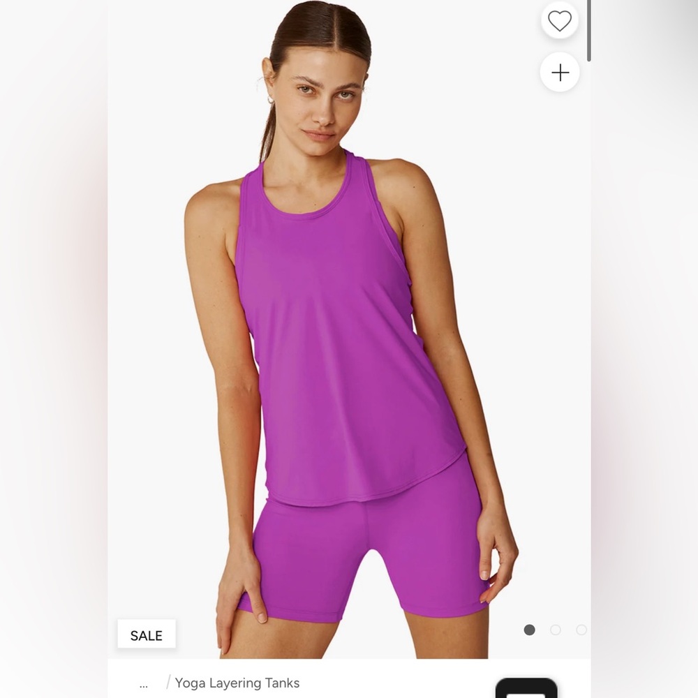 NWOT Beyond Yoga Performance Knit Resilient Tank size Small neon violet